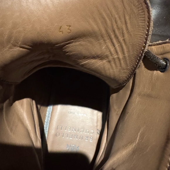 Brunello Cucinelli Dark Brown Leather Boots - Picture 6 of 7